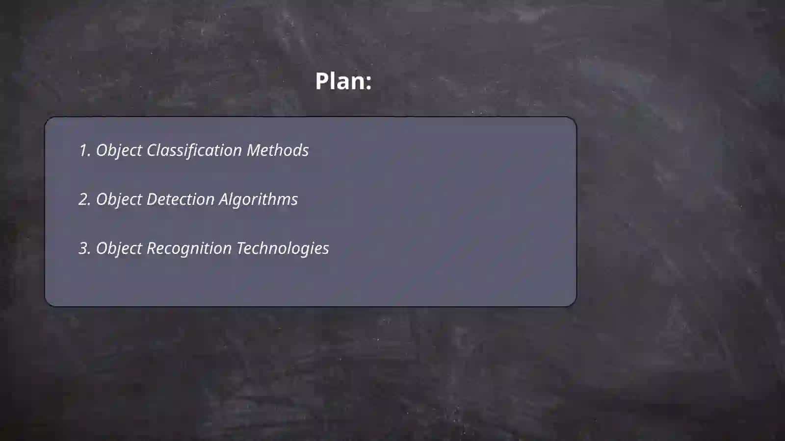Object classification methods 2