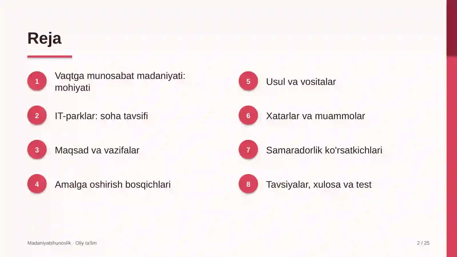 [IT-parklarda vaqtga munosabat madaniyati] 2