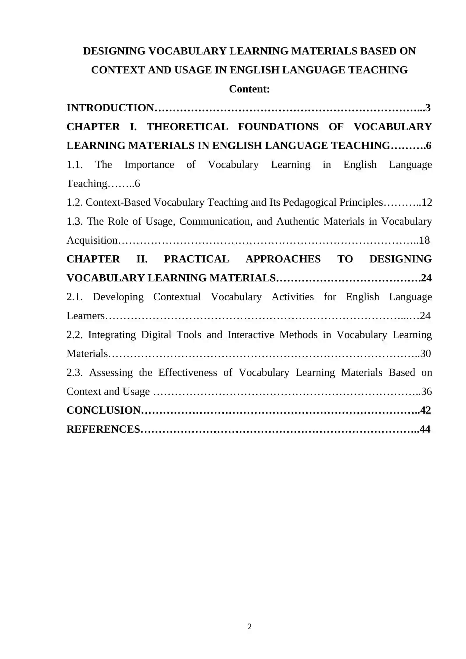 DESIGNING VOCABULARY LEARNING MATERIALS BASED ON CONTEXT AND USAGE IN ENGLISH LANGUAGE TEACHING 2