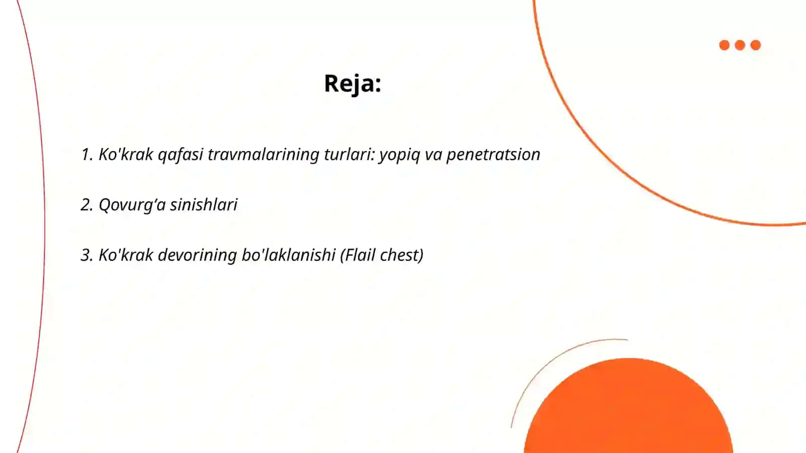 Ko'krak qafasi travmalari 2