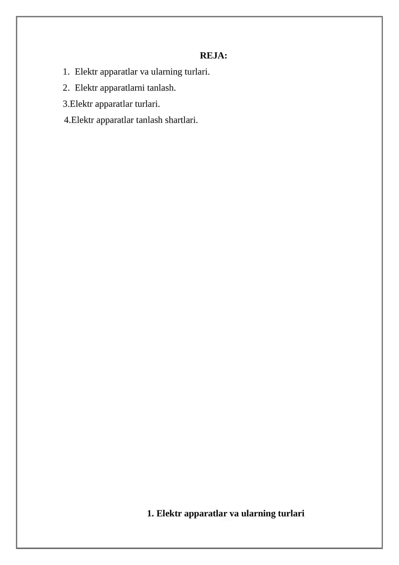 ELEKTR APPARATLARINI TANLASH 2
