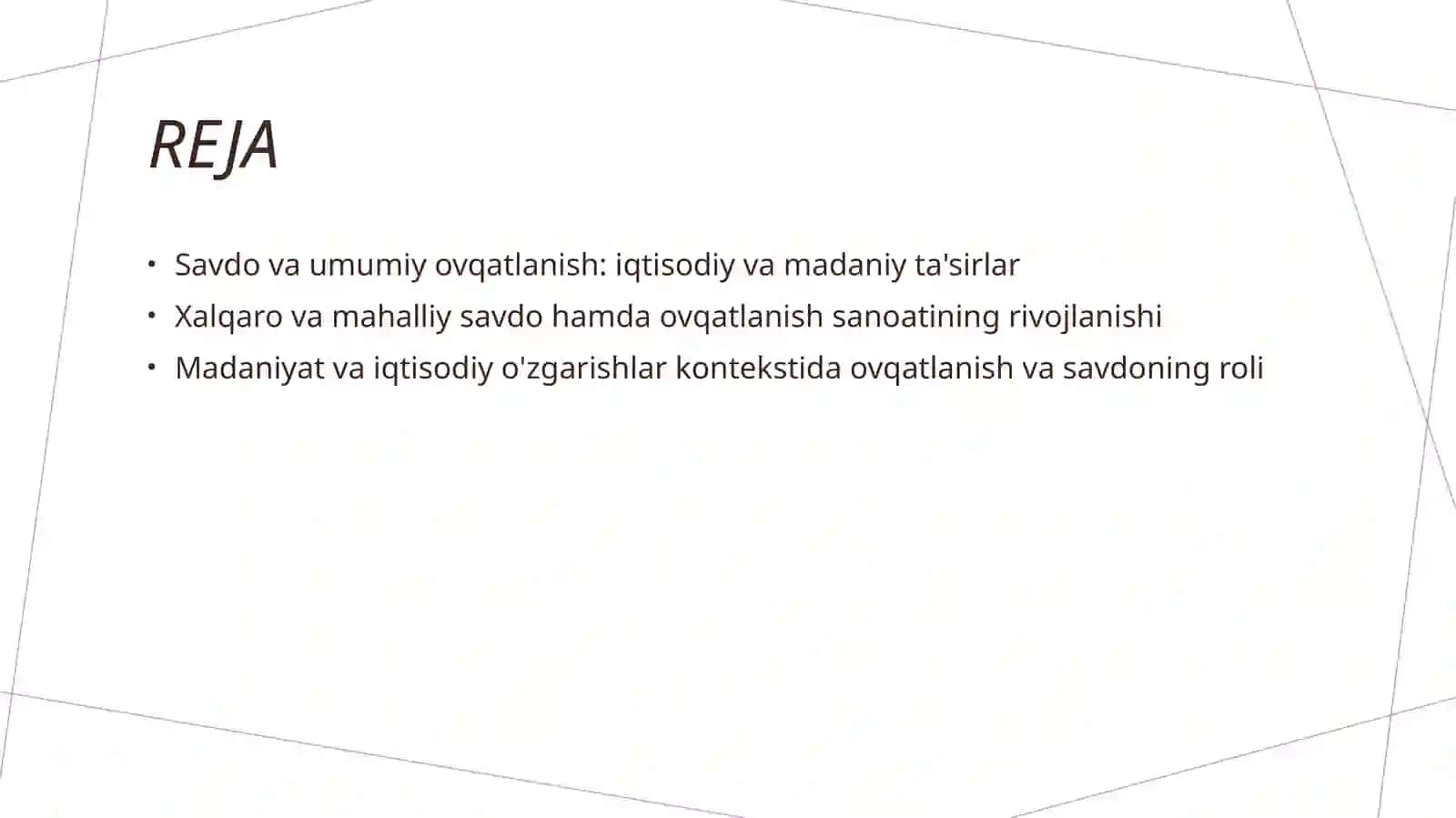 Savdo va umumiy ovqatlanish 2