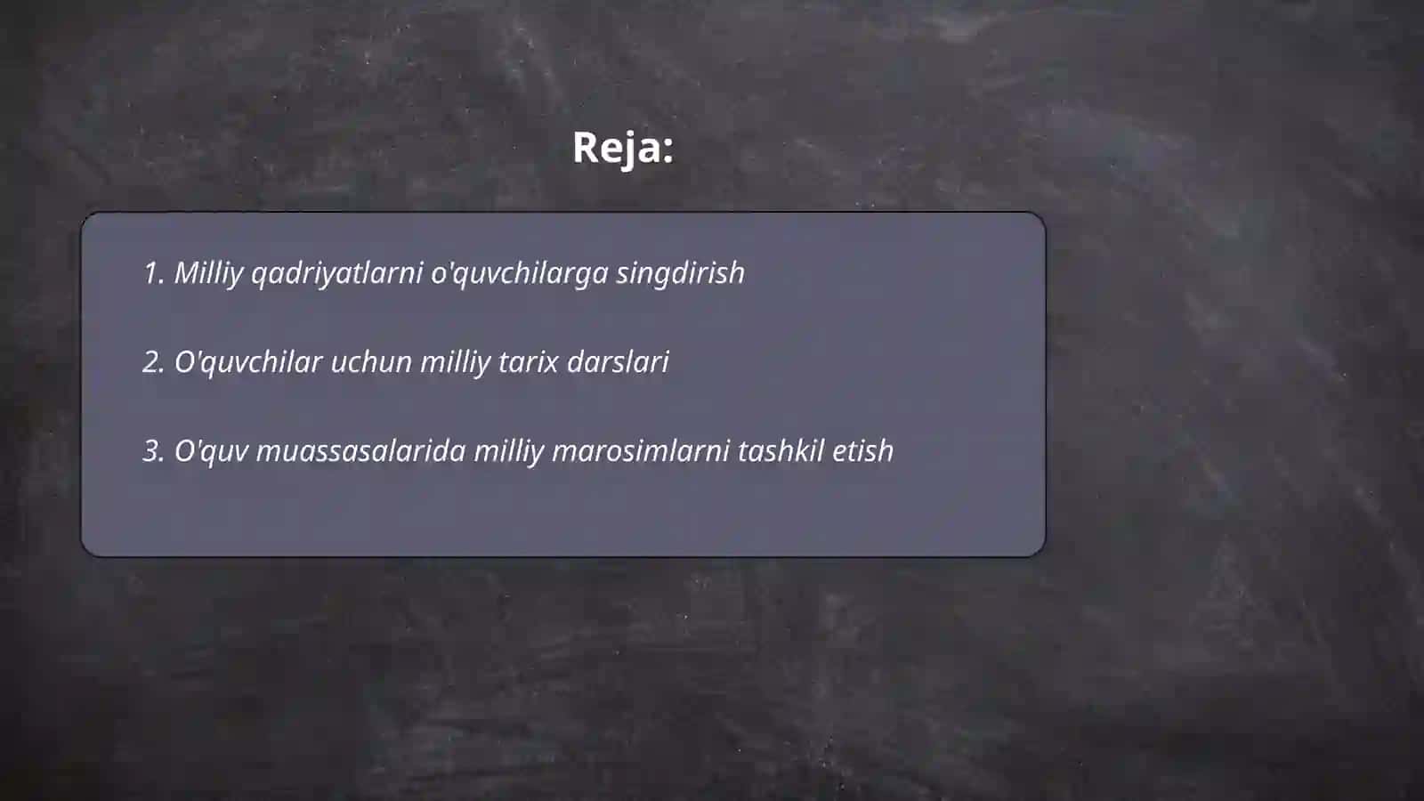 Milliy qadriyatlarni o'quvchilarga singdirish 2