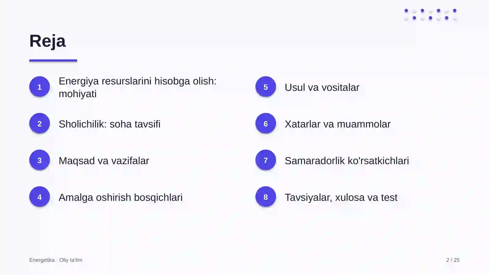 Sholichilikda energiya resurslarini hisobga olish 2