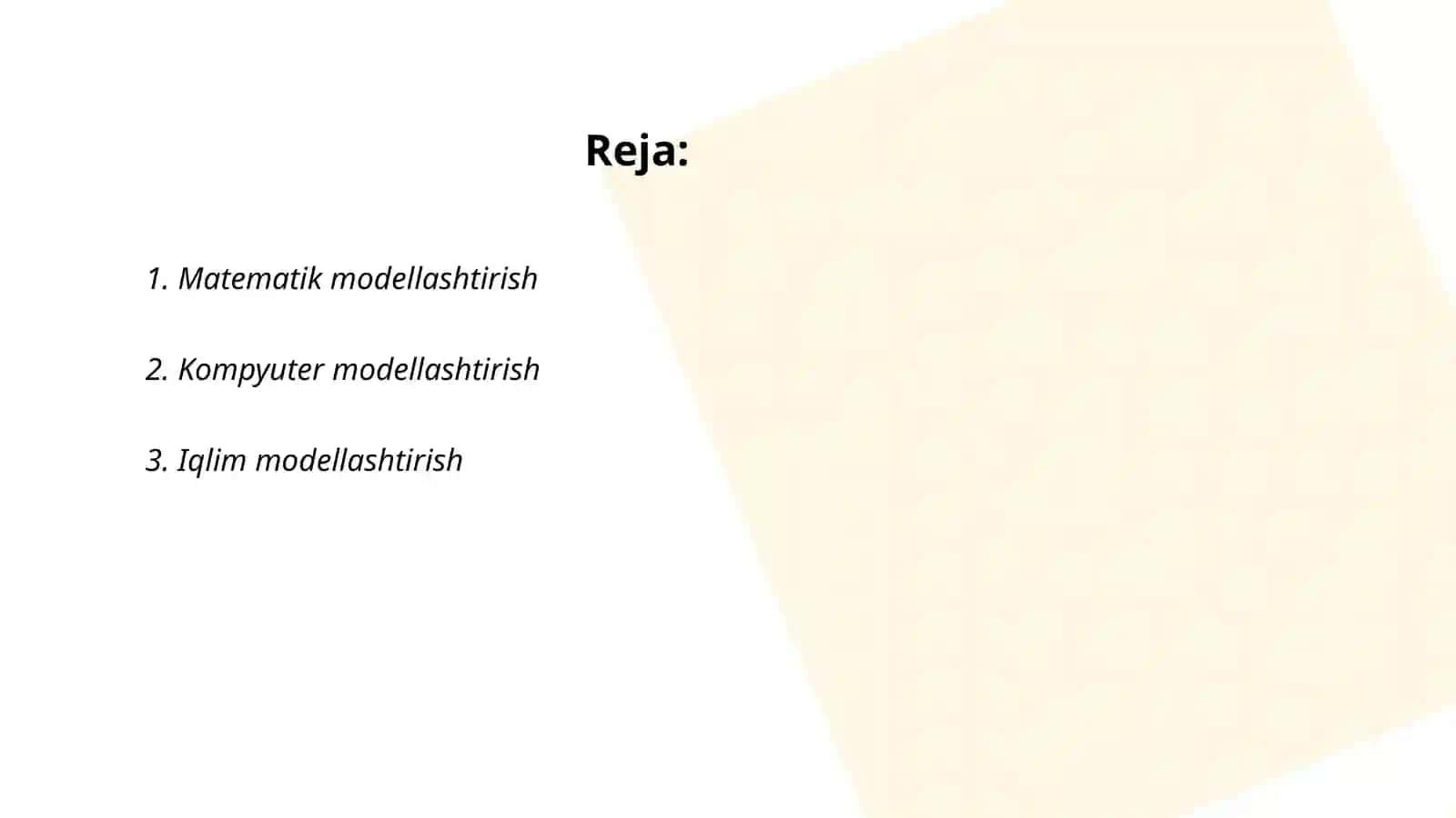 Matematik modellashtirish 2