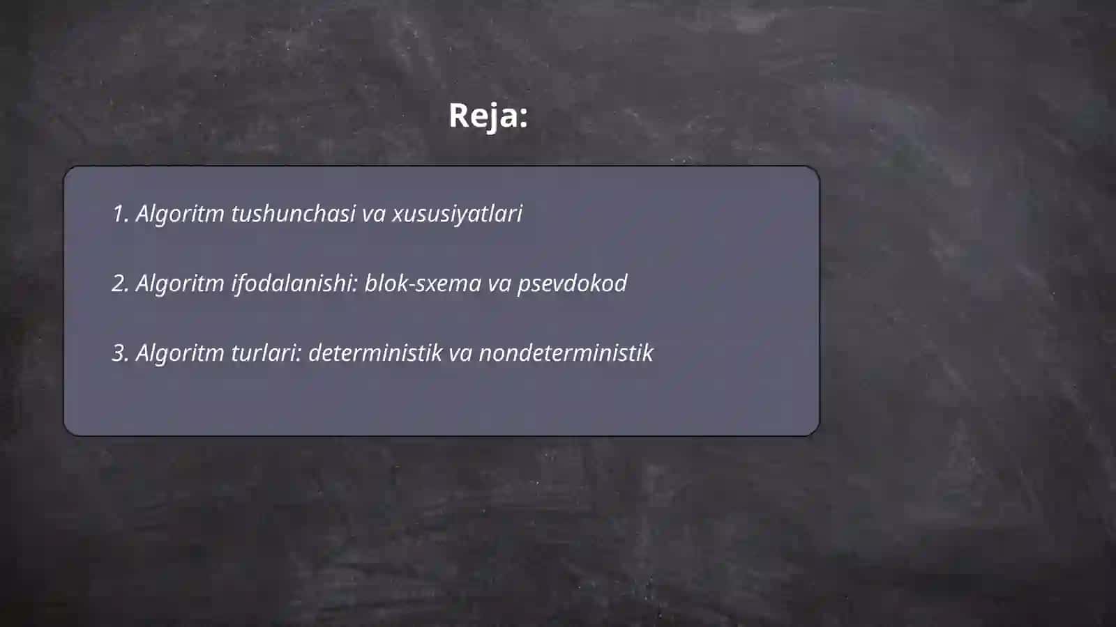 Algoritm va dasturlash asoslari 2