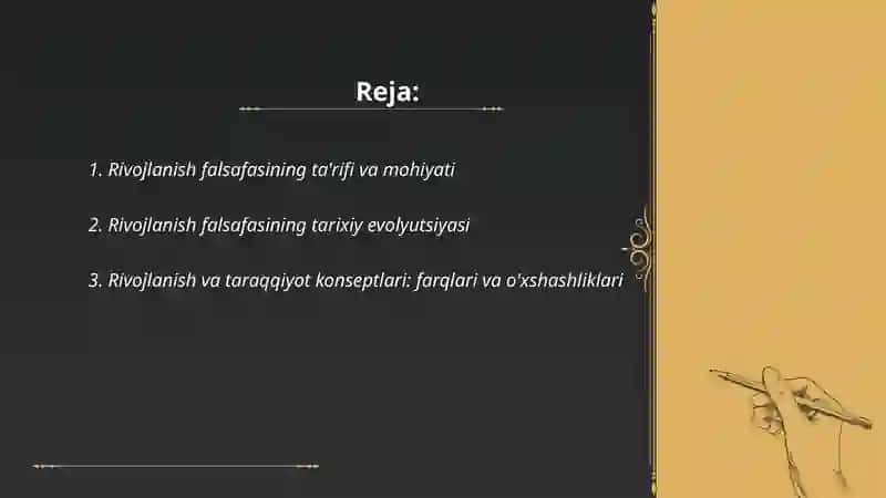 Rivojlanish falsafasi 2
