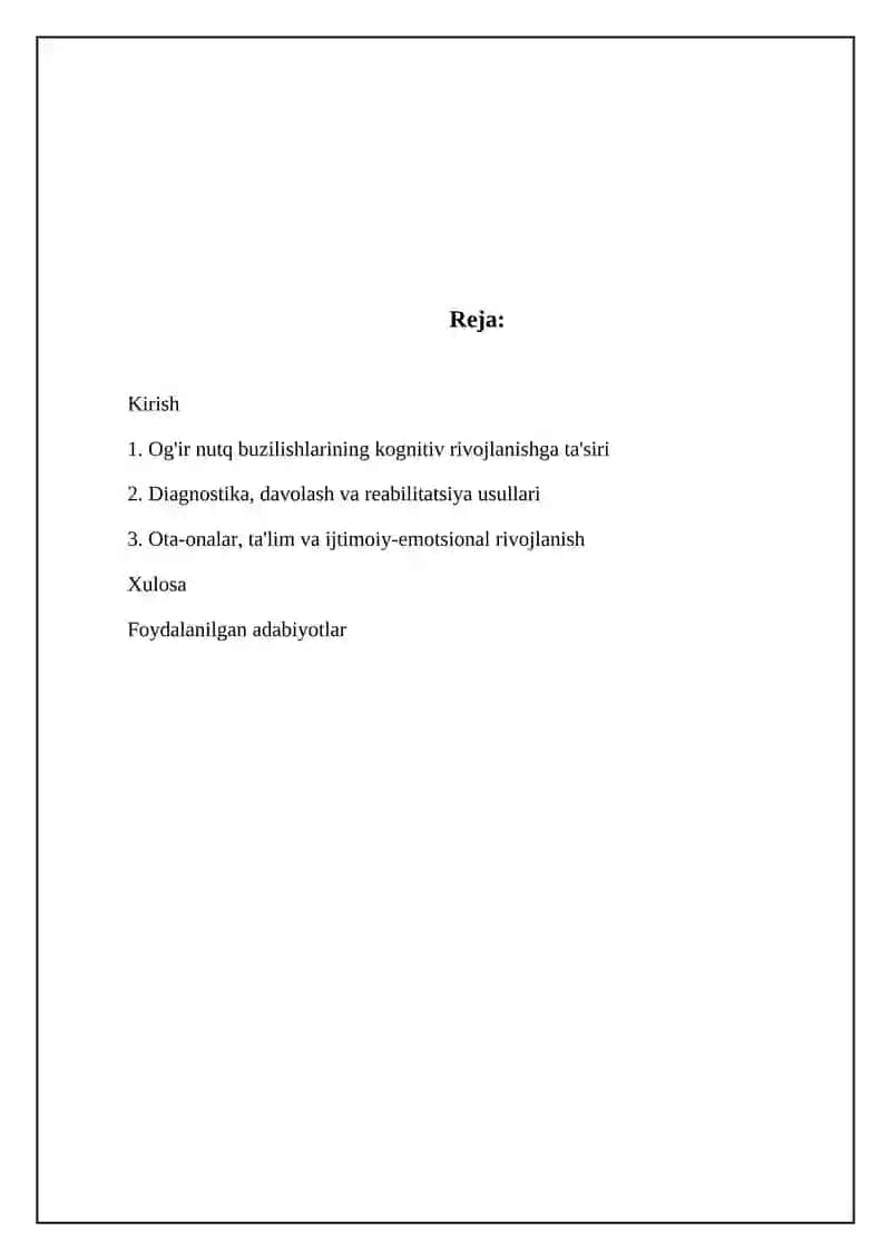 Og'ir nutq buzilishlarining kognitiv rivojlanishga ta'siri 2