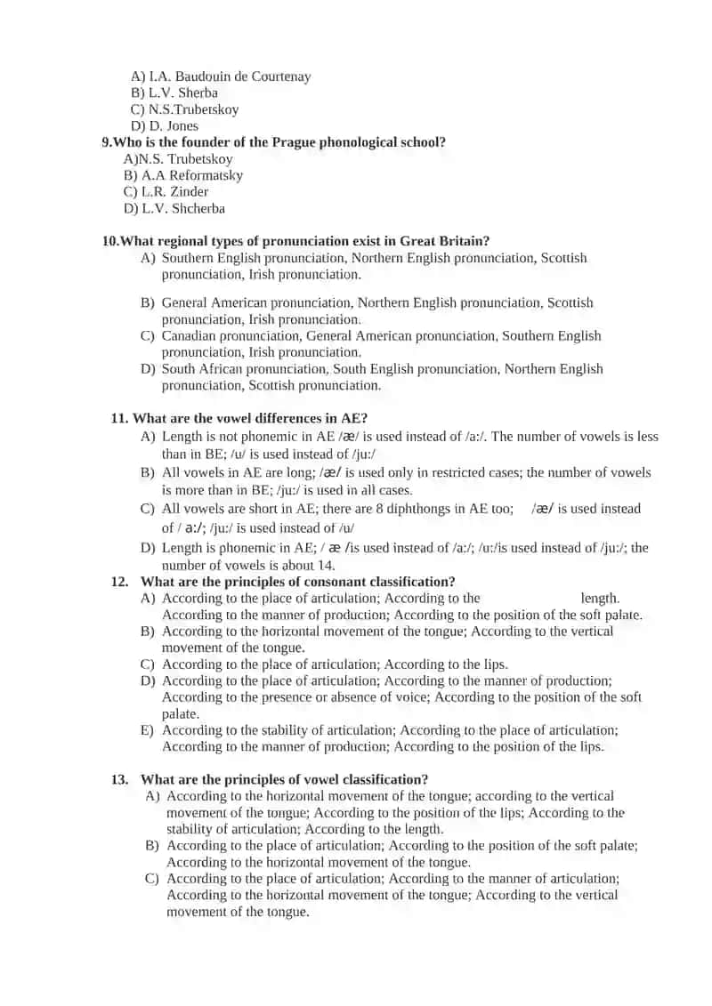 ТЕСTS ON THEORETICAL PHONETICS 2