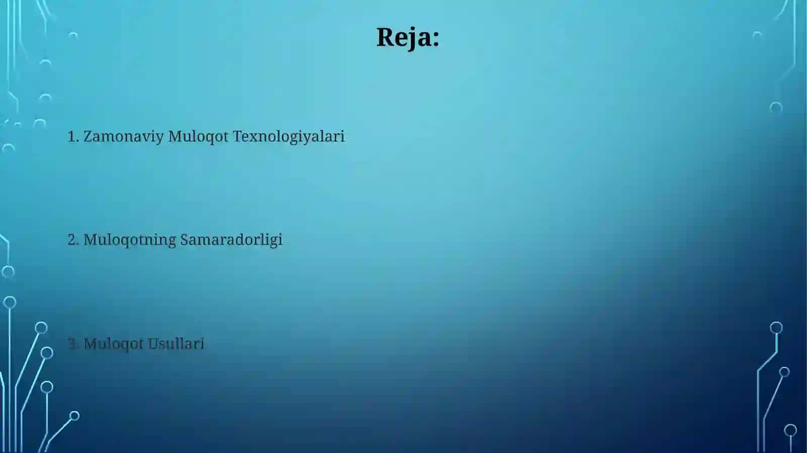 Muloqot usullari 2