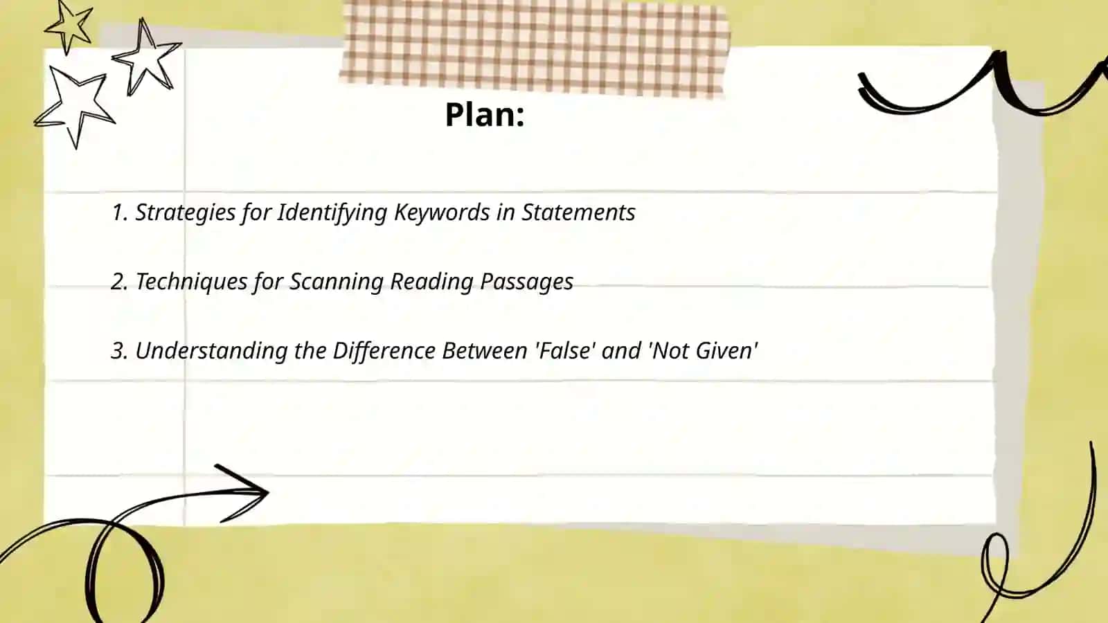 Strategies for Identifying Keywords in Statements 2