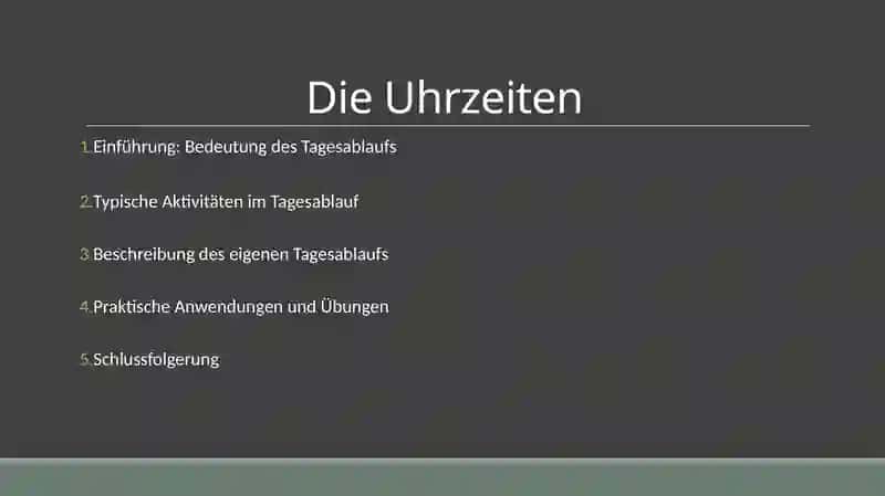 Tagesablauf 2