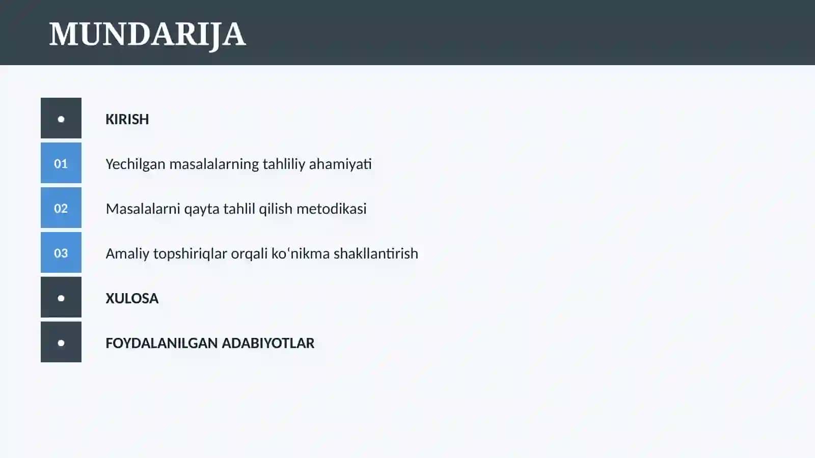 BOSHLANG’ICH SINF O’QUVCHILARINI YECHILGAN MASALALAR USTIDA ISHLASHGA O’RGATISH 2