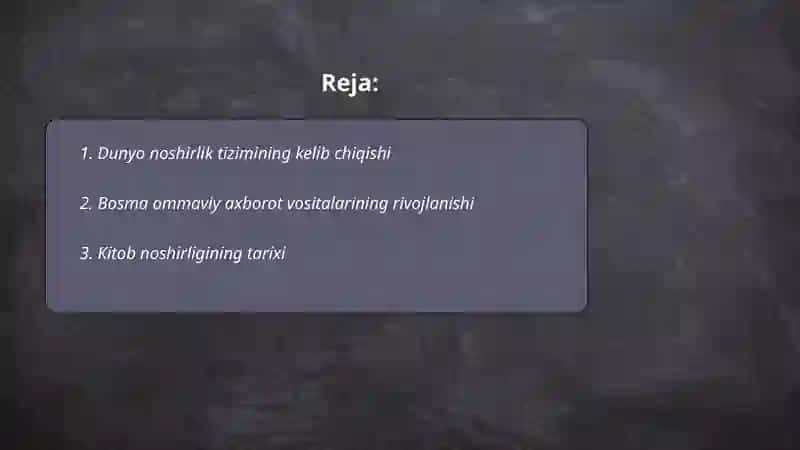 Dunyo noshirlik tizimi tarixi 2