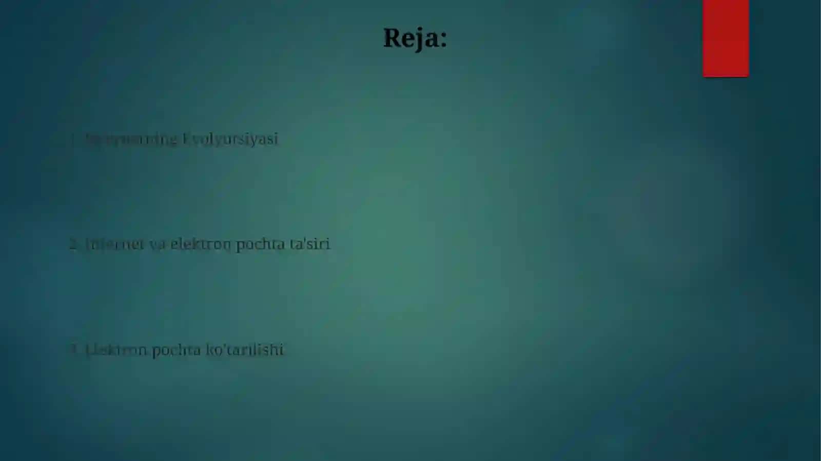 Internet tarmogʻi va elektron pochta 2