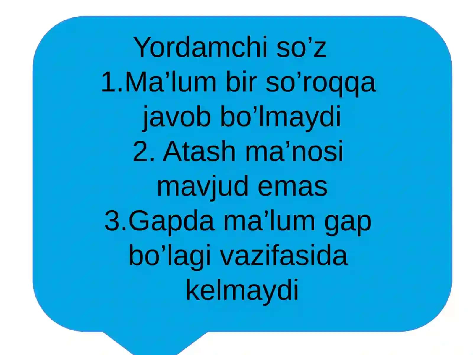 YORDAMCHI SO'ZLAR 2