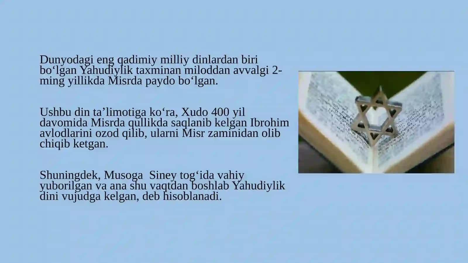 Yahudiylik ta'limoti, an'ana va marosimlari 2