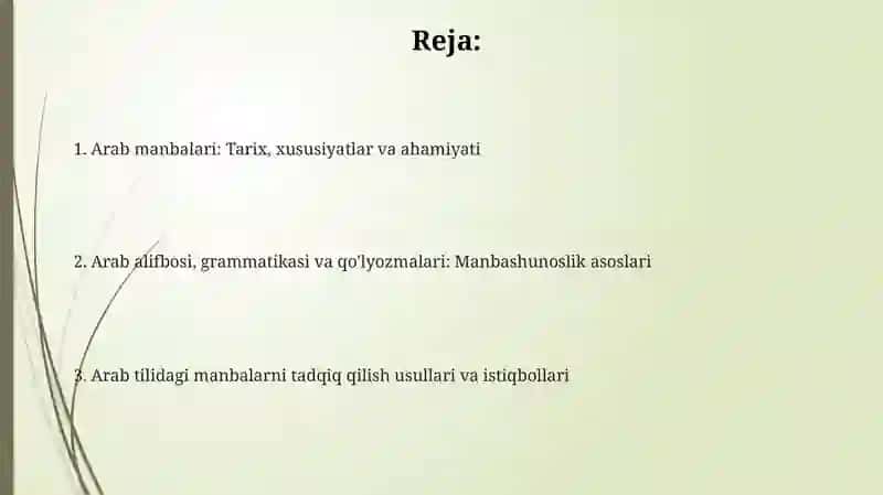 Arab tilidagi manbalar 2
