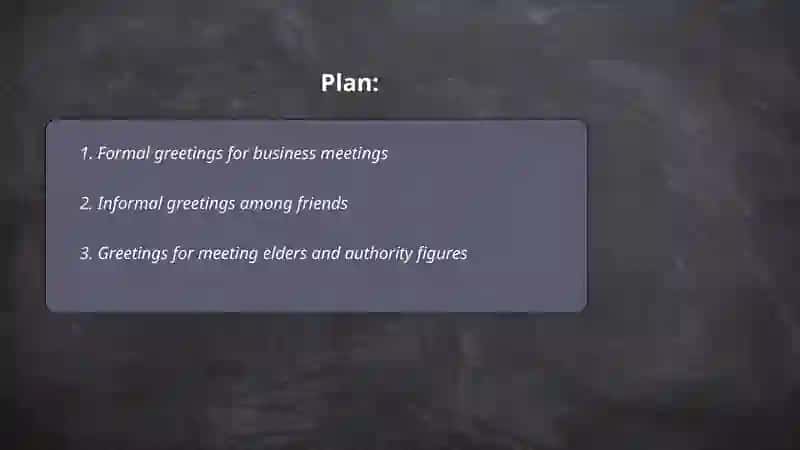 Practice different greetings (formal vs informal) 2