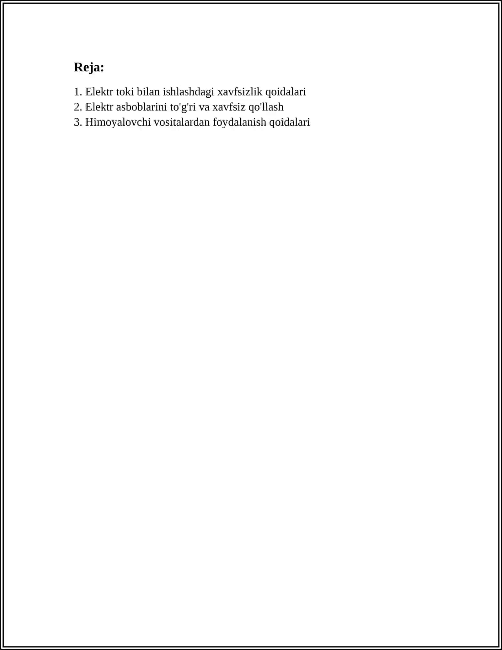 ELEKTIR XAFZILIGI QOIYDALARI 2