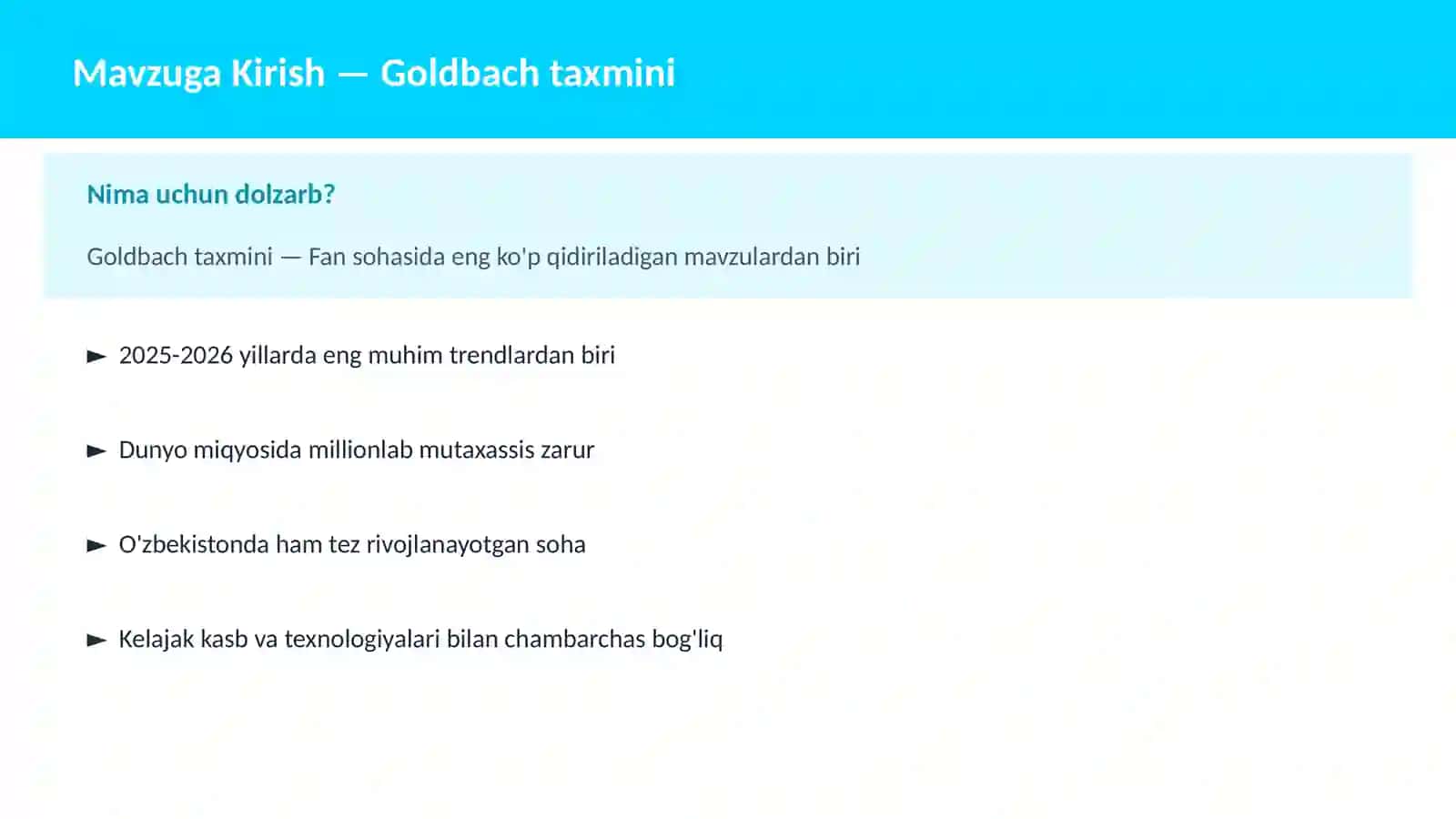 Goldbach taxmini 2