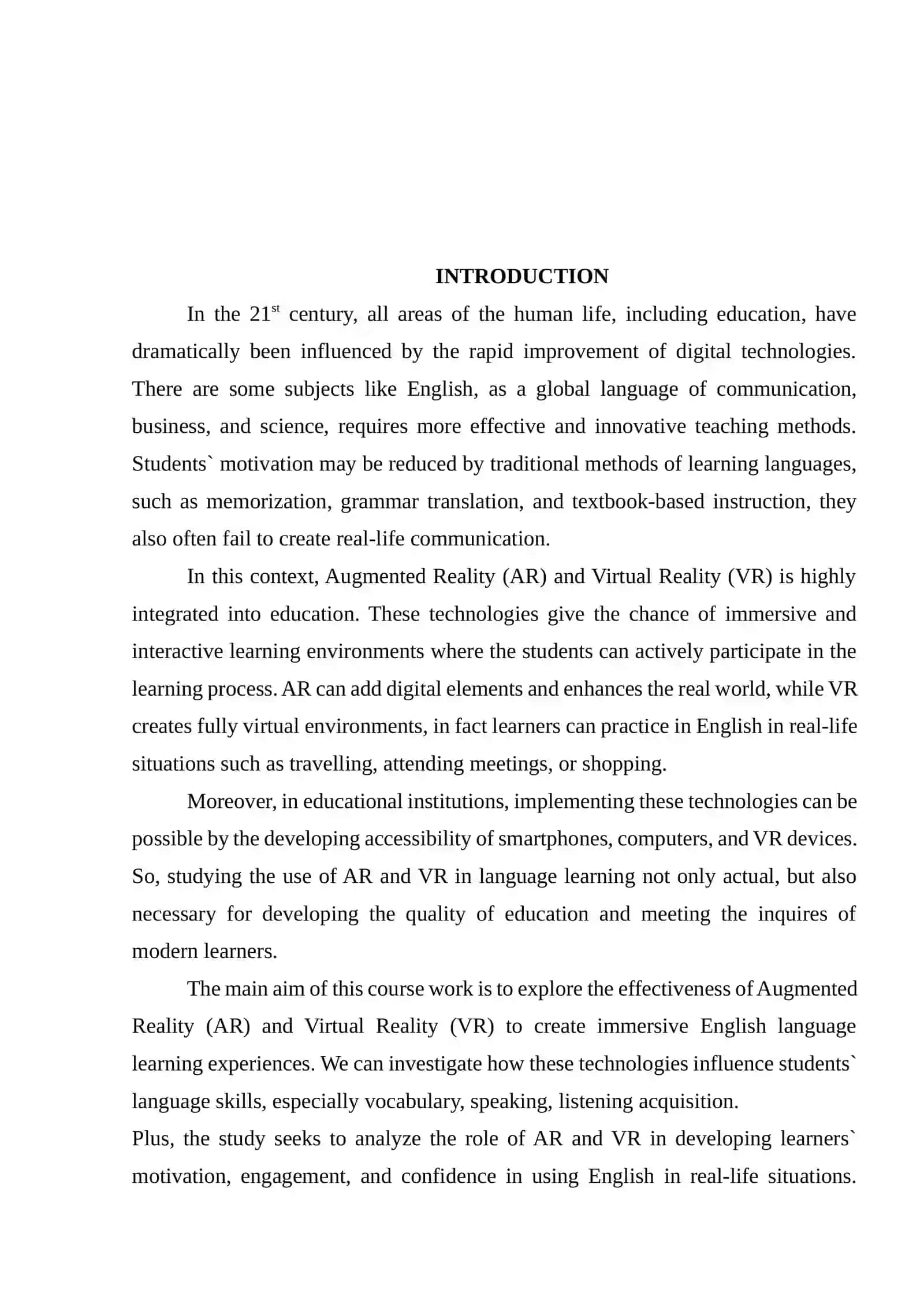 USING AUGMENTED REALITY (AR) AND VIRTUAL REALITY (VR) TO CREATE IMMERSIVE ENGLISH LANGUAGE EXPERIENCES 2