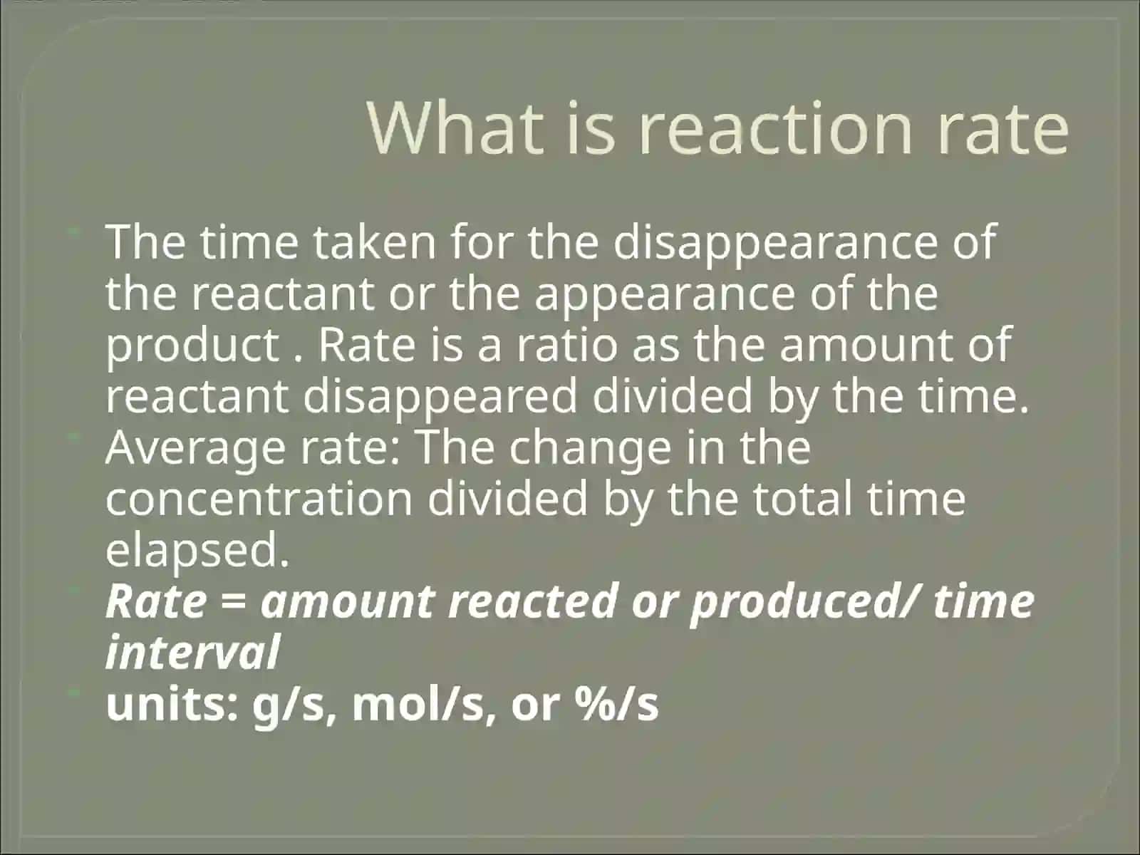 Reaction Rate 2