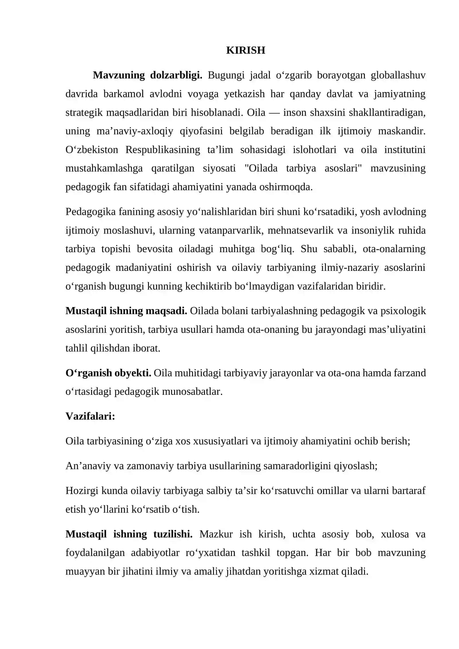 Oilada tarbiya asoslari 2
