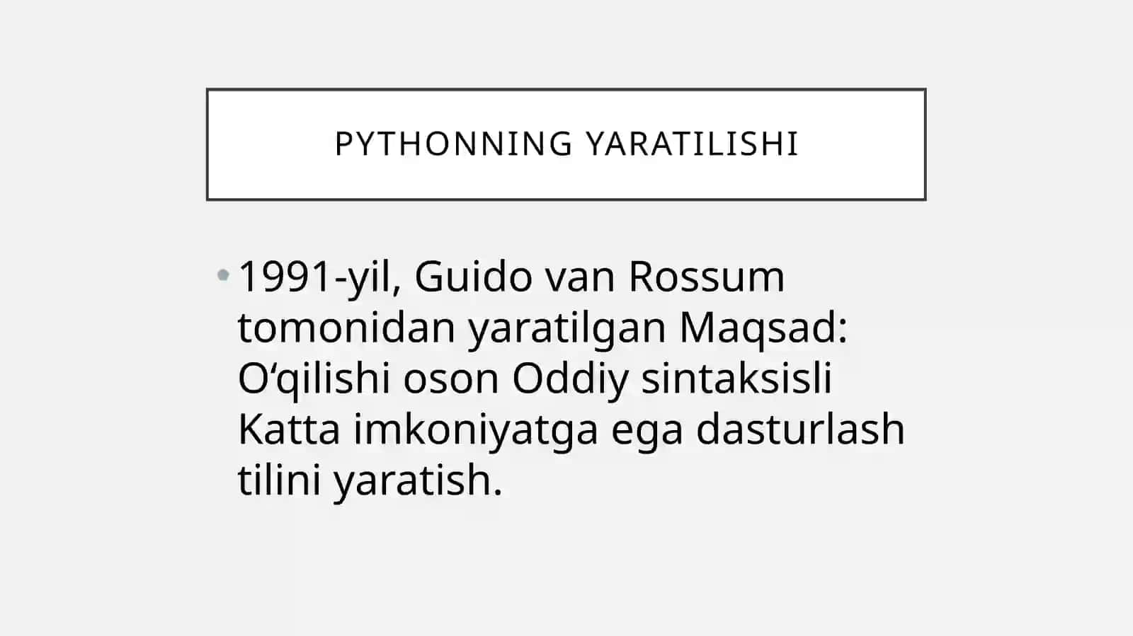 Python Dasturlash Tili 2