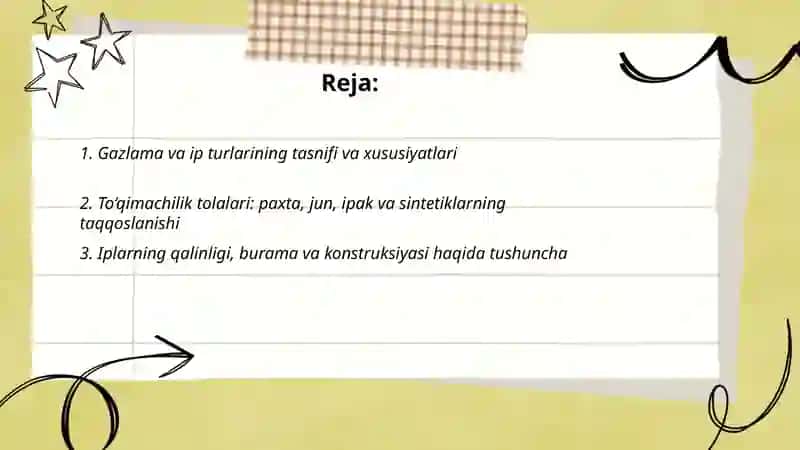 Gazlama va ip turlari 2