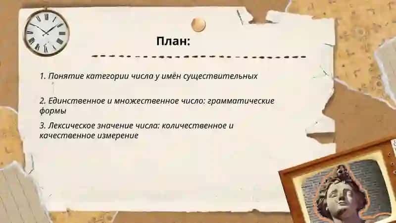 Категория числа у имён существительных 2