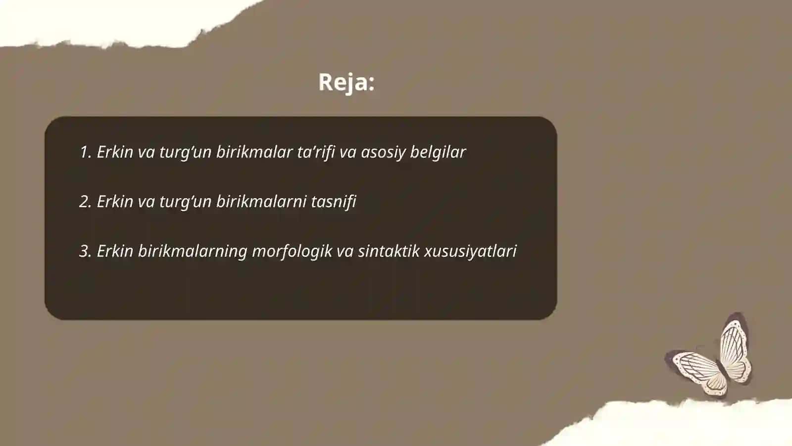 Erkin va turg‘un birikmalar 2