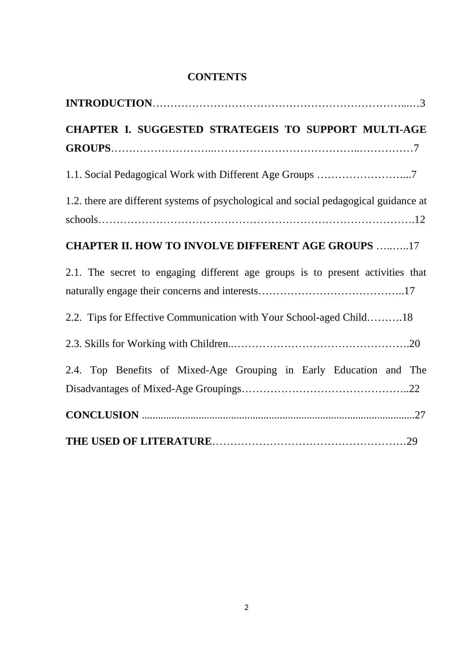 Principles of working with different age groups 2