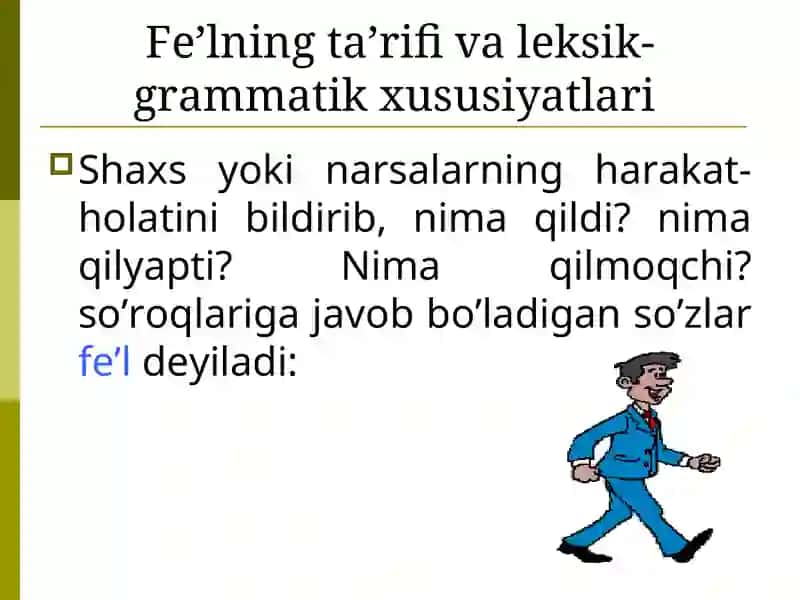 Fe’l so‘z turkumi 2
