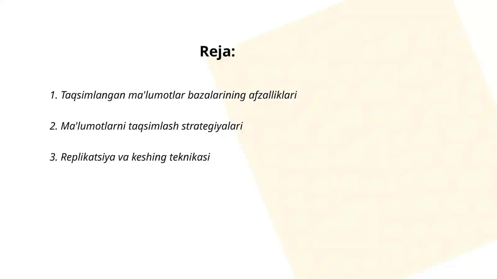 Taqsimlangan ma‘lumotlar bazasi va Internet 2