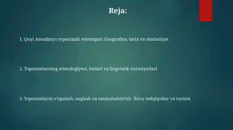 Quyi Amudaryo toponimik rayoni 2