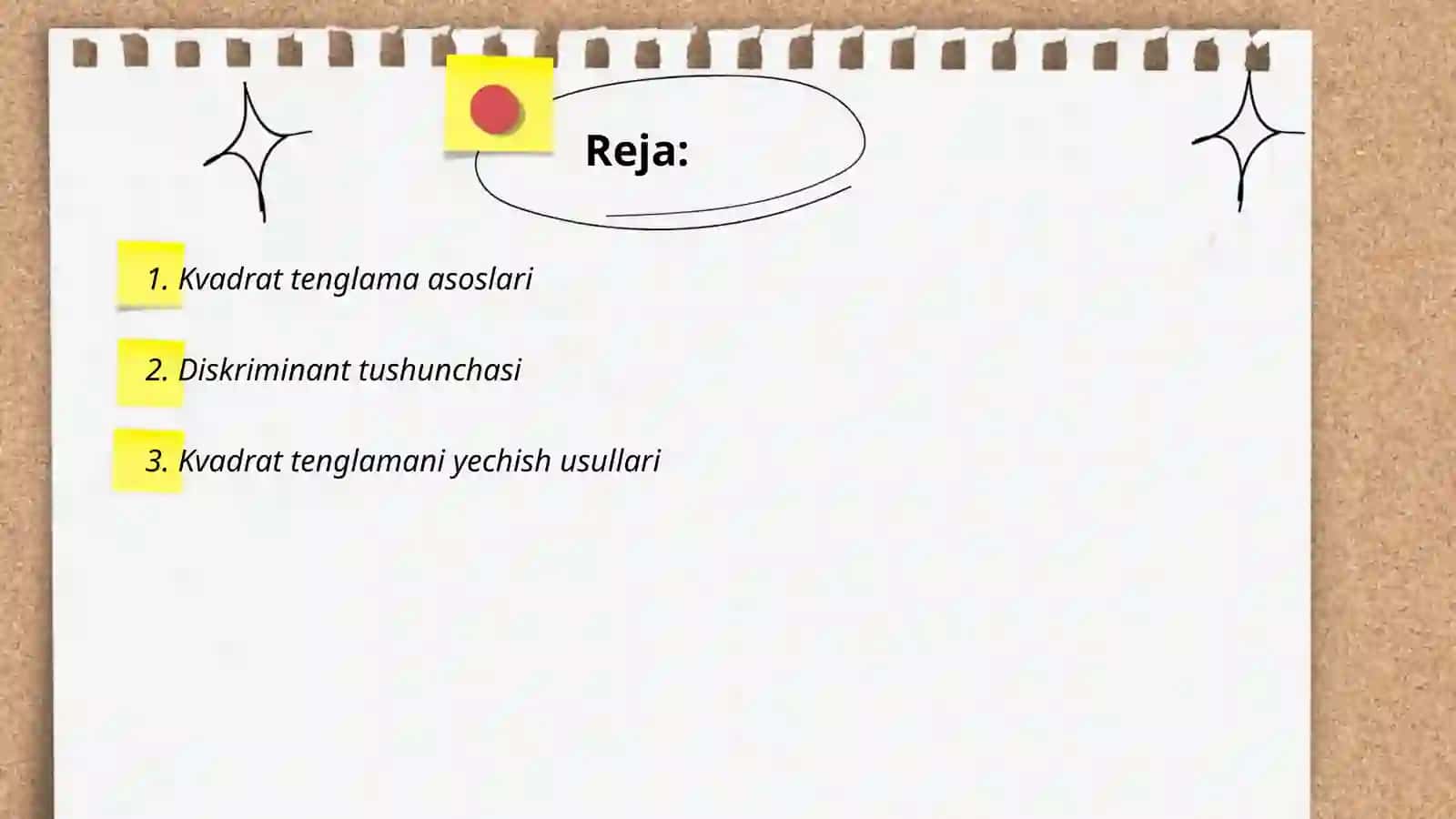 Kvadrat tenglama 2