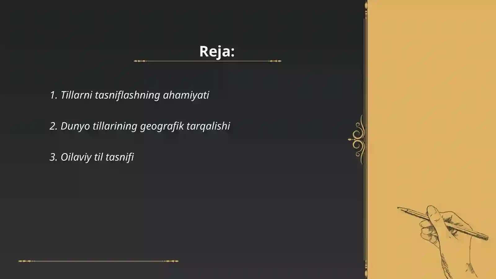 Dunyo tillari va ularning tasnifi 2