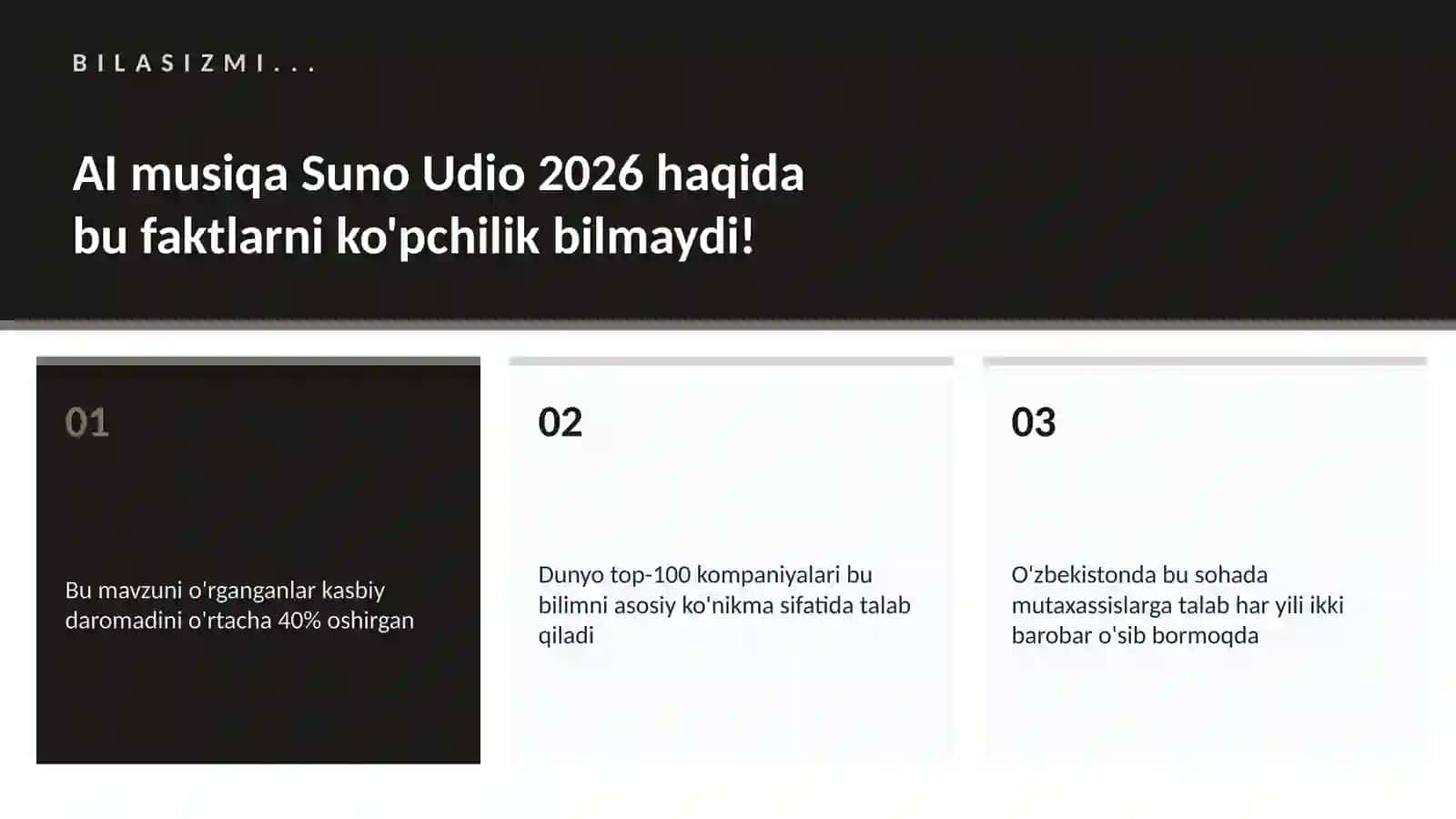 AI musiqa Suno Udio 2026 2