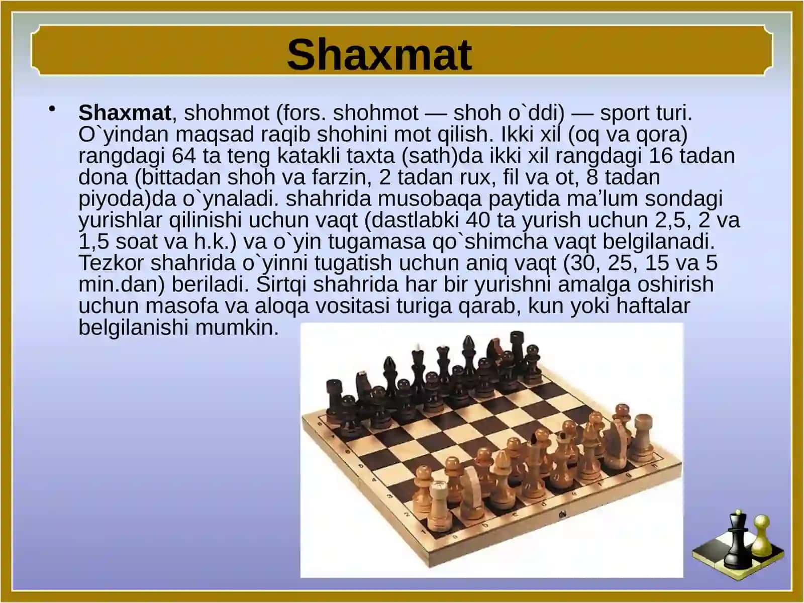 Shaxmato`yini 2