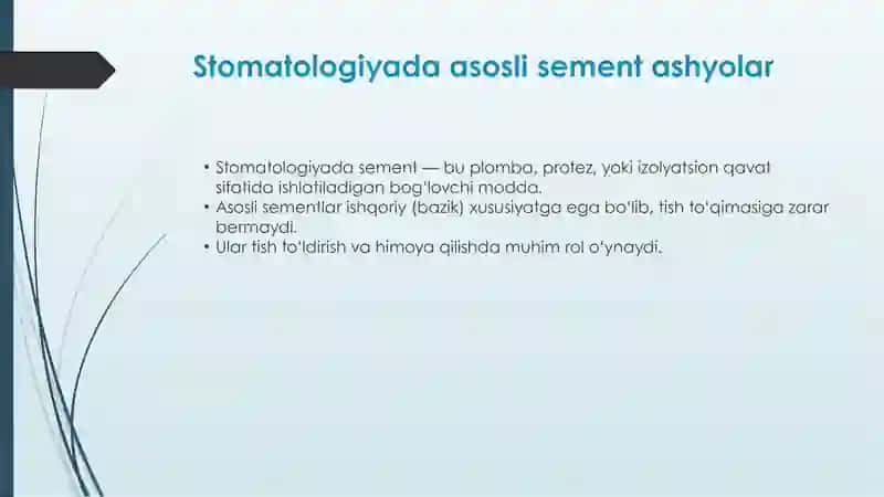 Asosli sement ashyolar 2