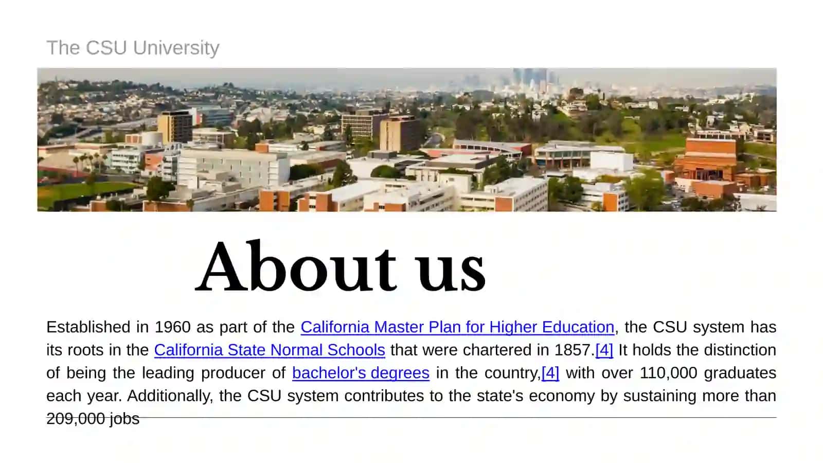 The California State University 2