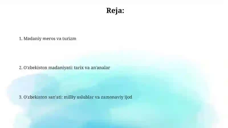O'zbekiston madaniyati: tarix va an'analar 2