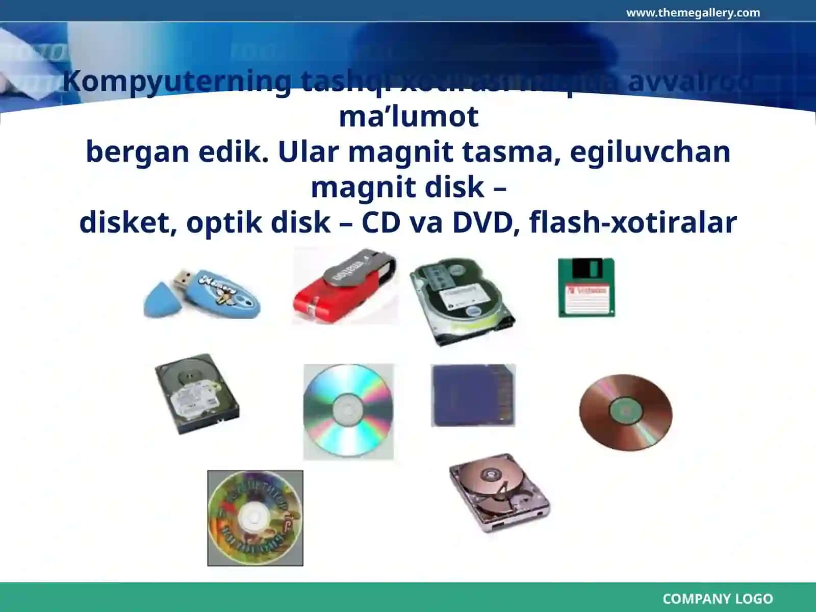 8-sinf Informatika Kompyuterning tashqi xotirasi bilan ishlash 2