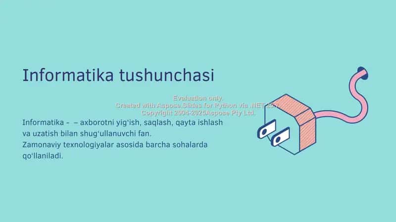 Informatikaning rivojlanishi 2