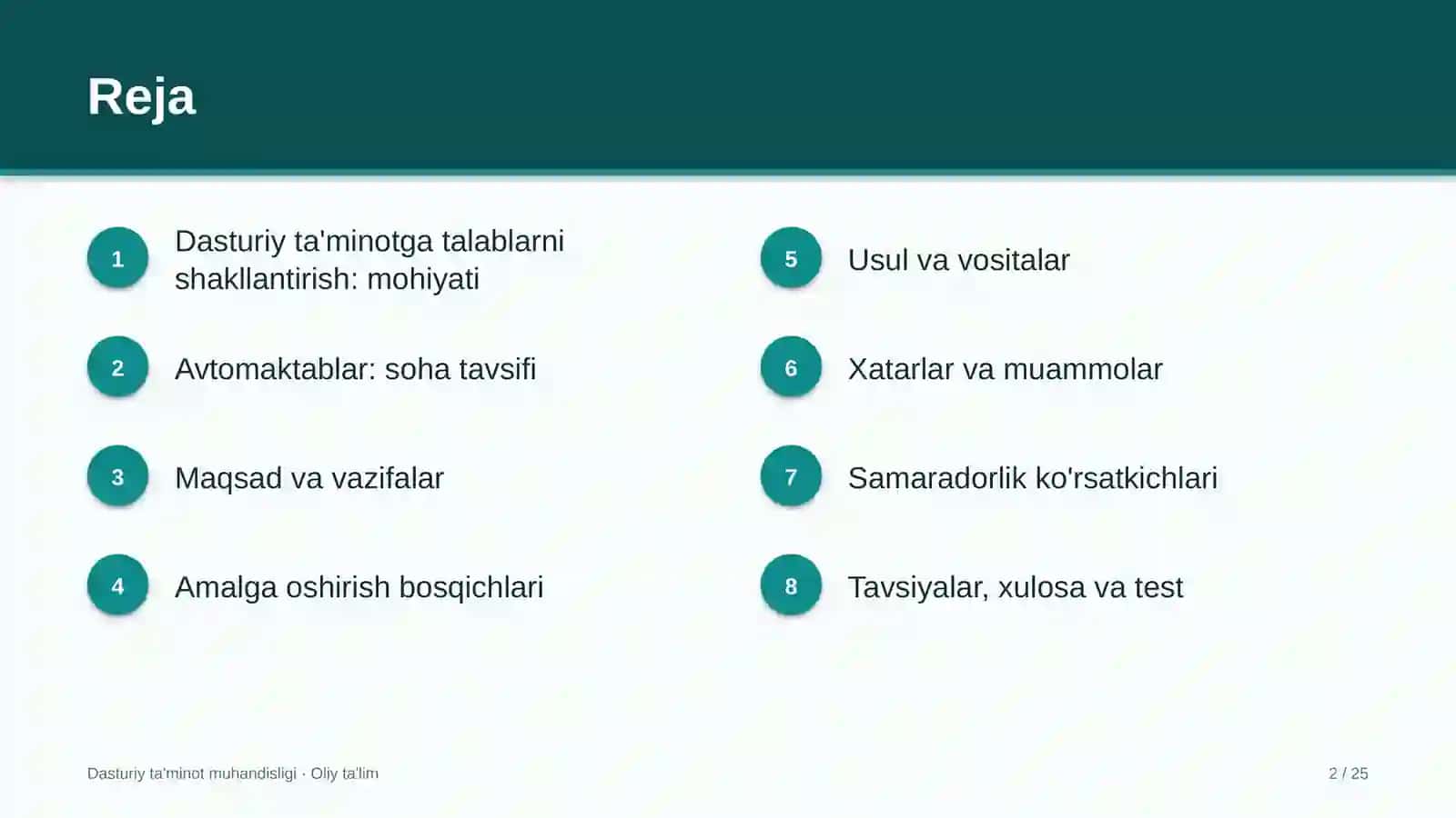 Avtomaktablarda dasturiy ta'minotga talablarni shakllantirish 2
