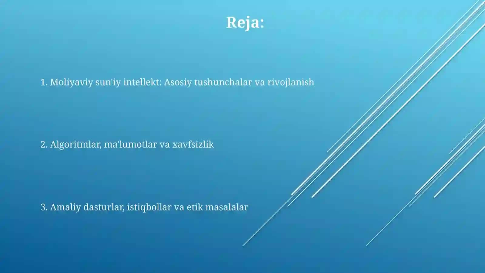 Moliyaviy suniy intellekt: Asosiy tushunchalar va rivojlanish 2