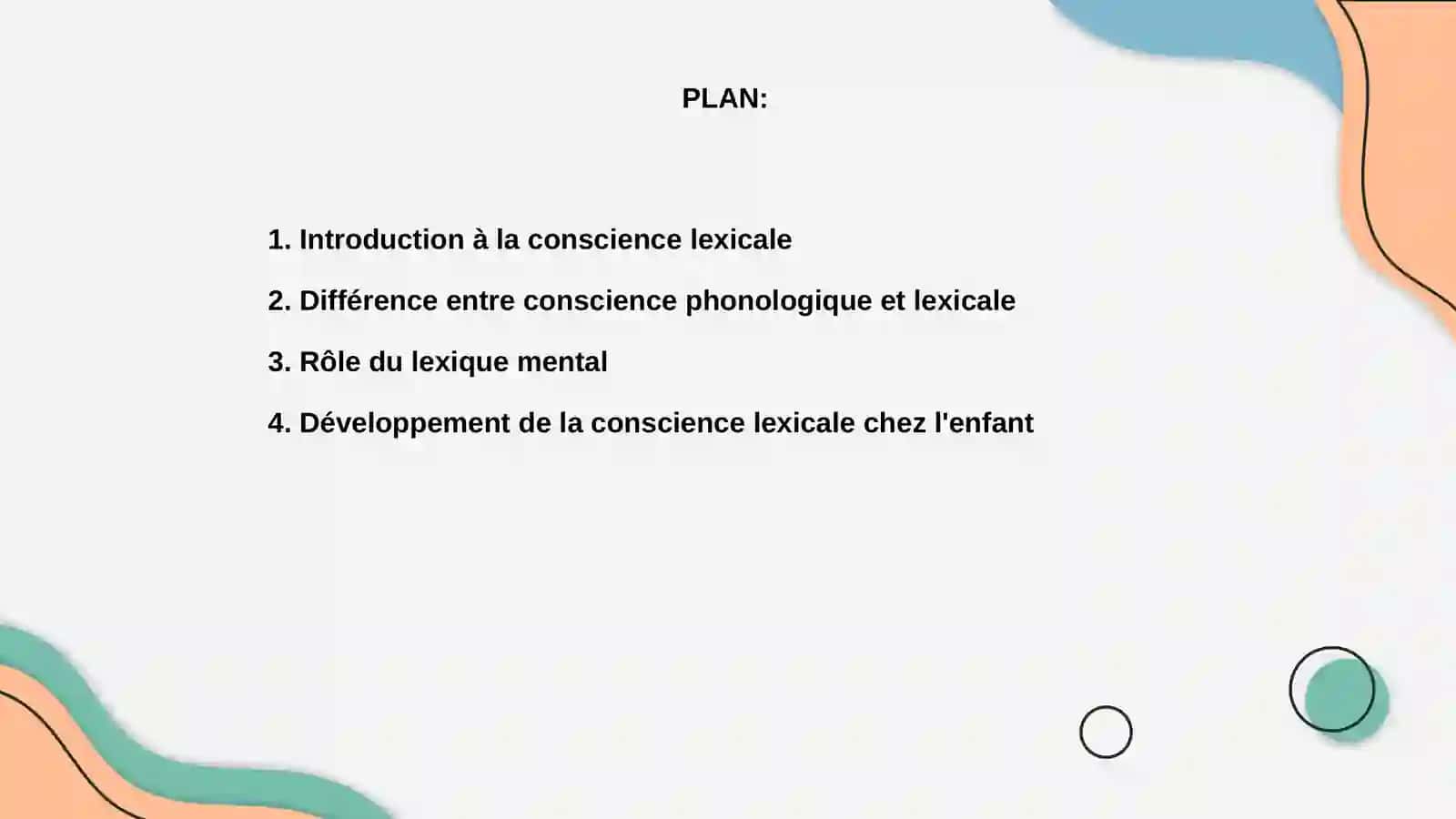 Conscience lexicale 2