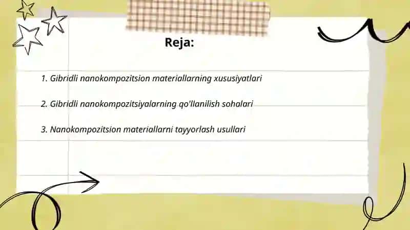 Gibridli nanokompozitsion materiallar 2