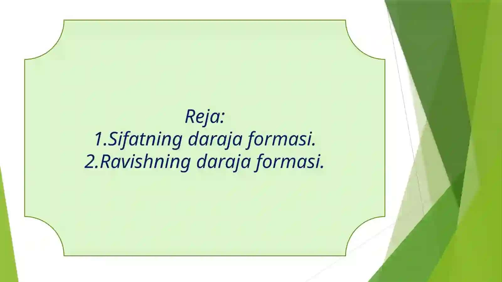 Daraja formasi 2